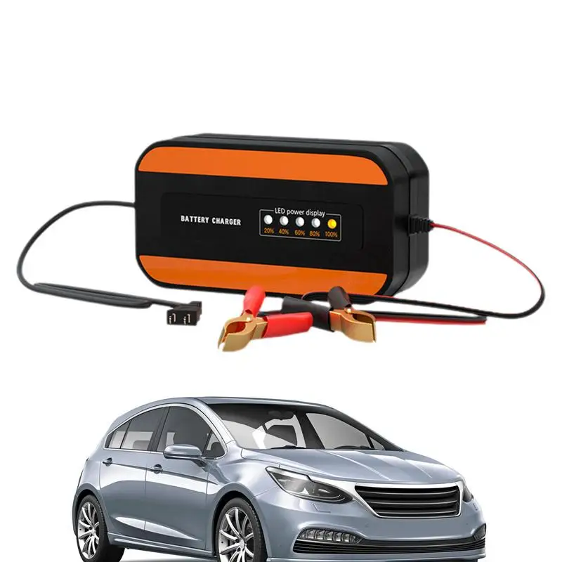 

Auto Battery Charger 12V Vehicle Battery Charger Battery Maintainer Portable Car Battery Charger For Car Motorcycle Truck