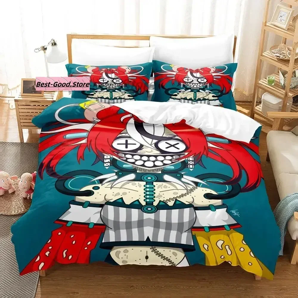 Hakos Baelz Bedding Set Single Twin Full Queen King Size Bed Set Aldult Kid Bedroom Duvetcover Sets 3D Print Anime bed sheet set