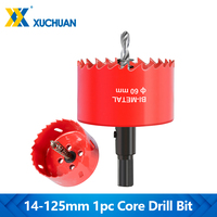 XUCHUAN 1pc 14-125mm M42 Bi-metal Hole Saw Drill Core Drill Bit for Metal Iron Stainless Woodworking Hole Drilling Cutter