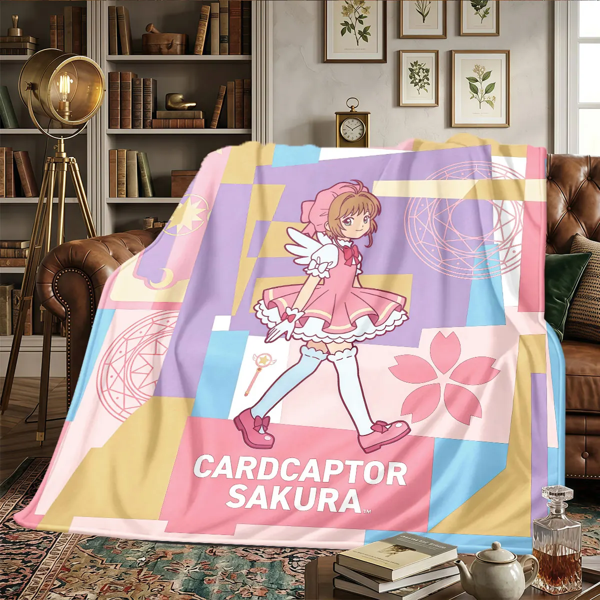 Cardcaptor Sakura Patterns Home Blanket Lightweight and portable for Home Decor Naps Warmth and Comfort Christmas Gifts -HE16