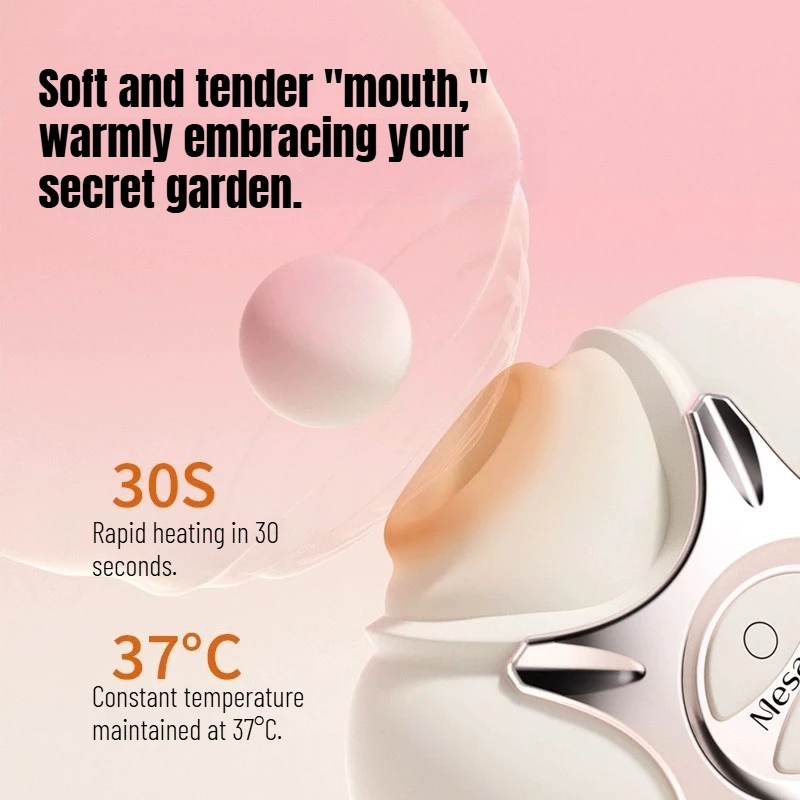 Heating Powder Puff Vibrator 2 in 1 Air Pulse Suction Tapping Clitoral Stimulator Discreet Makeup Sponge Quiet Sex Toy