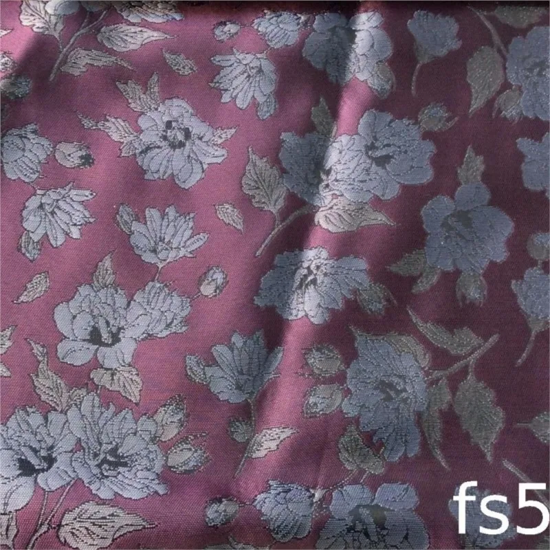 New Chinese-style suit tie shoe and bag fabric with fine-textured floral jacquard