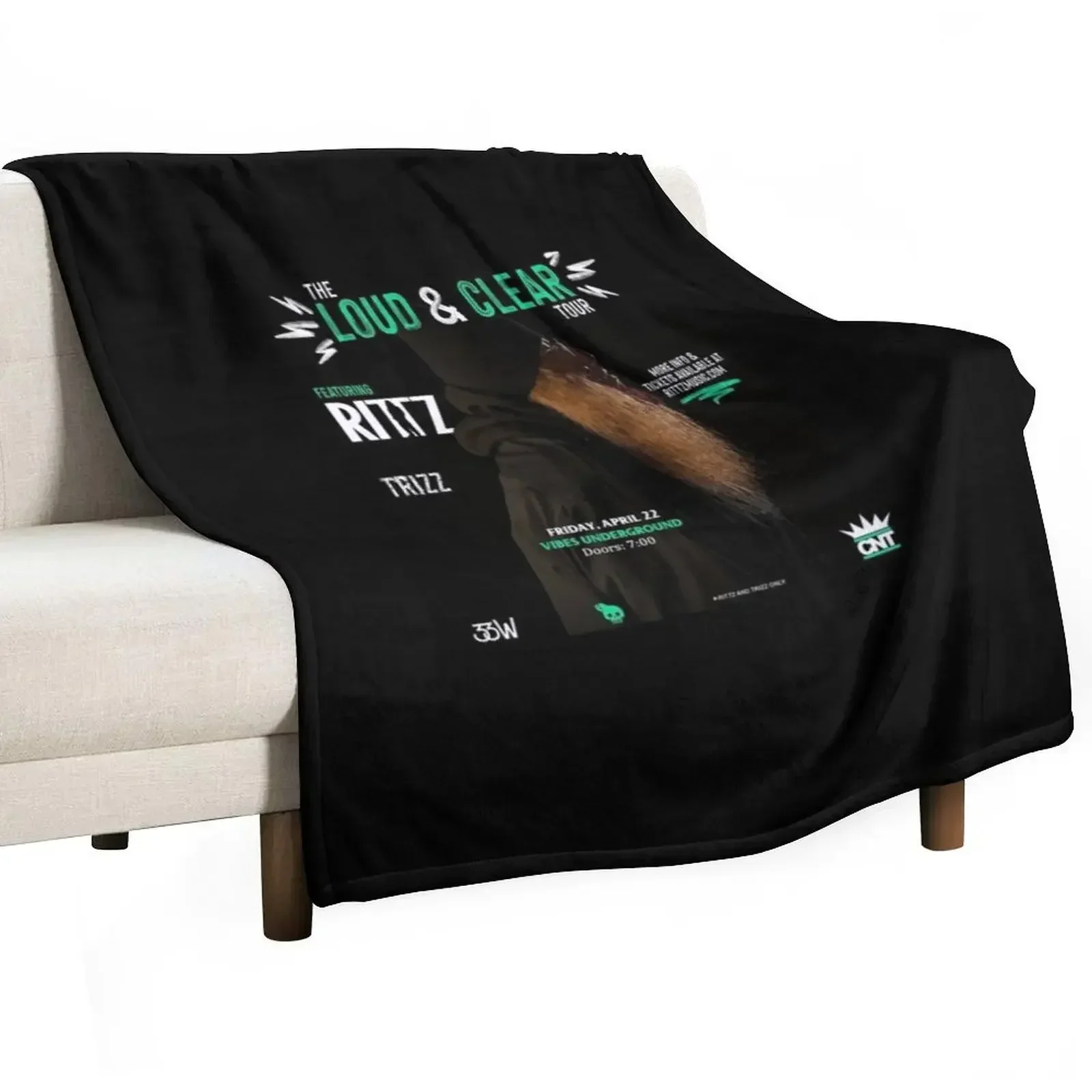 Rittz The Loud N Clear Pullover Hoodie Throw Blanket Sofa Throw blankets ands Bed Multi-Purpose Blankets