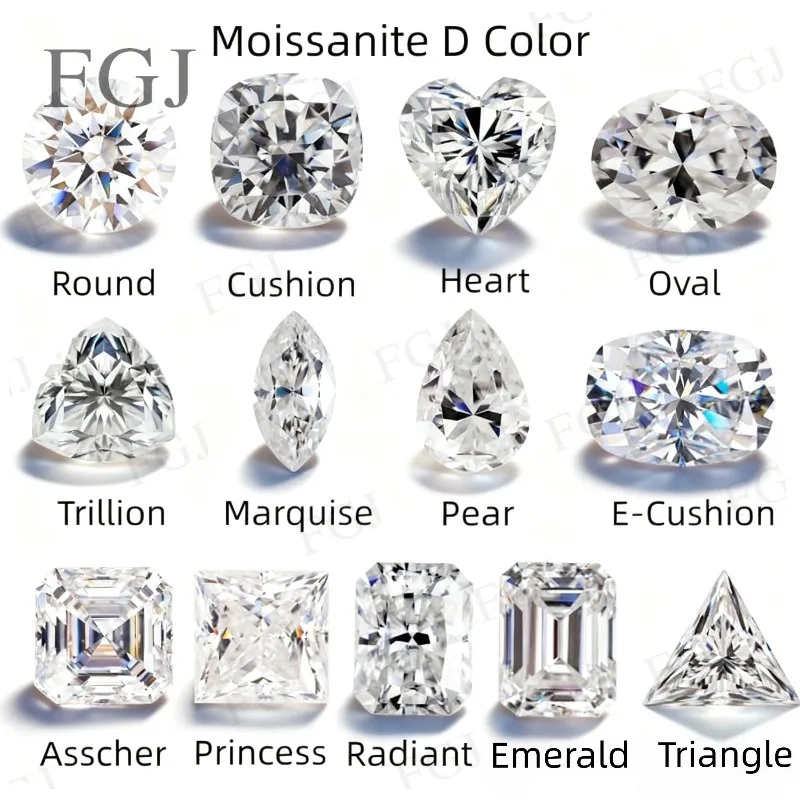 

Необычный муассанит драгоценный камень D Цвет VVS1 Различные формы Свободные каменные бусины Сверкающие для обручальных колец Подвеска Ювелирные изделия DIY Дизайн