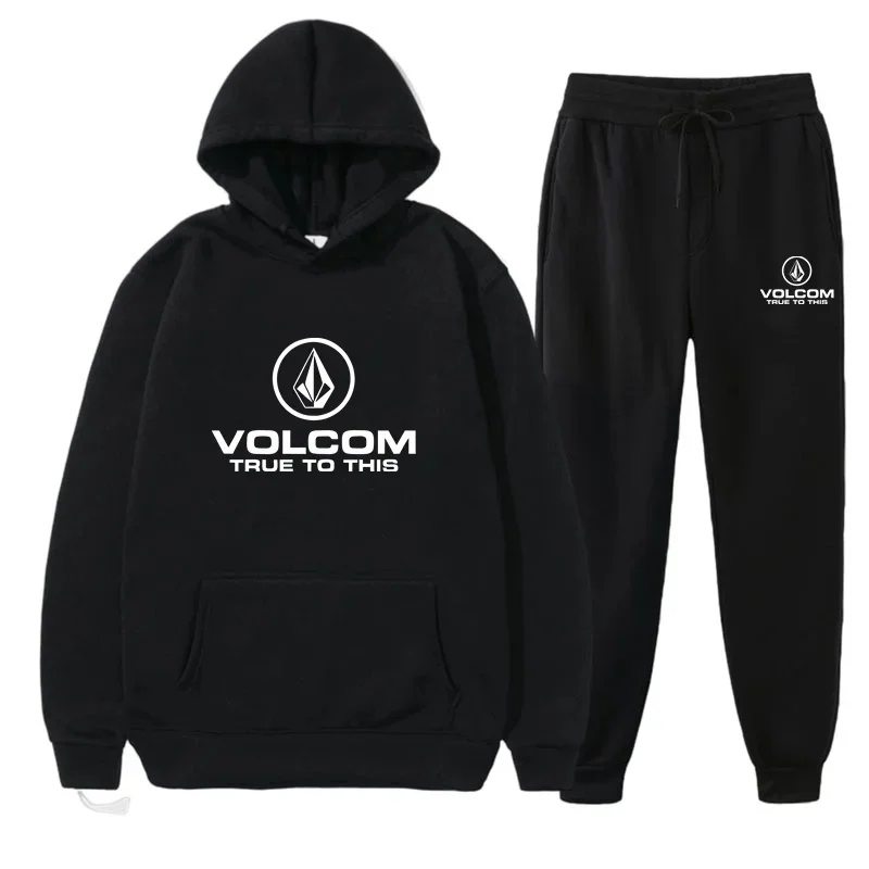 

New Volcom Set Men's Sports Set Men's Fashion Set Men's New Two-Piece Sandals Autumn