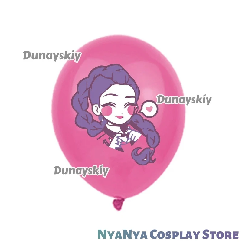 ลูกโป่งธีม KPop Demon Hunters HUNTRX Saja Boys สำหรับตกแต่งงานปาร์ตี้วันเกิด ฮาโลวีน คอสเพลย์ ชุดแฟนซี คริสต์มาส