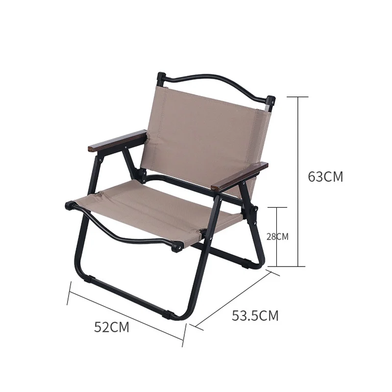 

Camping folding chair outdoor portable aluminum alloy Kermit chair autumn camping folding stool folding field chair