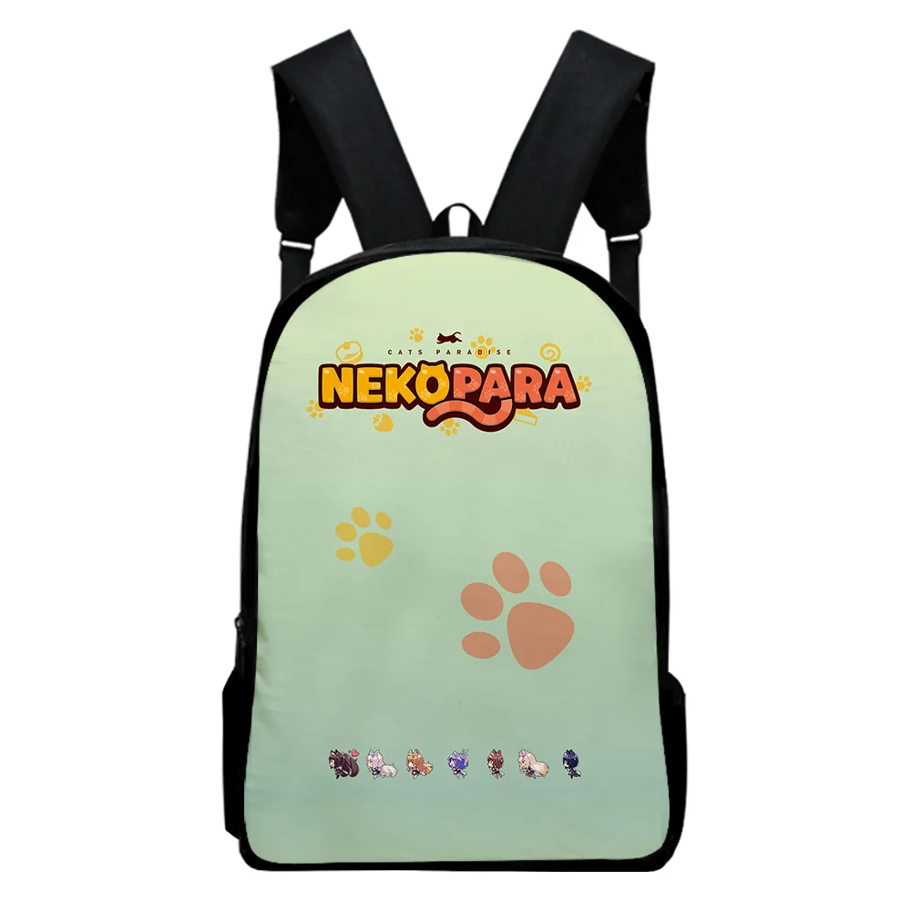 Nekopara Anime Game Backpack School Bag Adult Kids Bags Unisex Backpack 2023 Casual Style Daypack Harajuku Bags