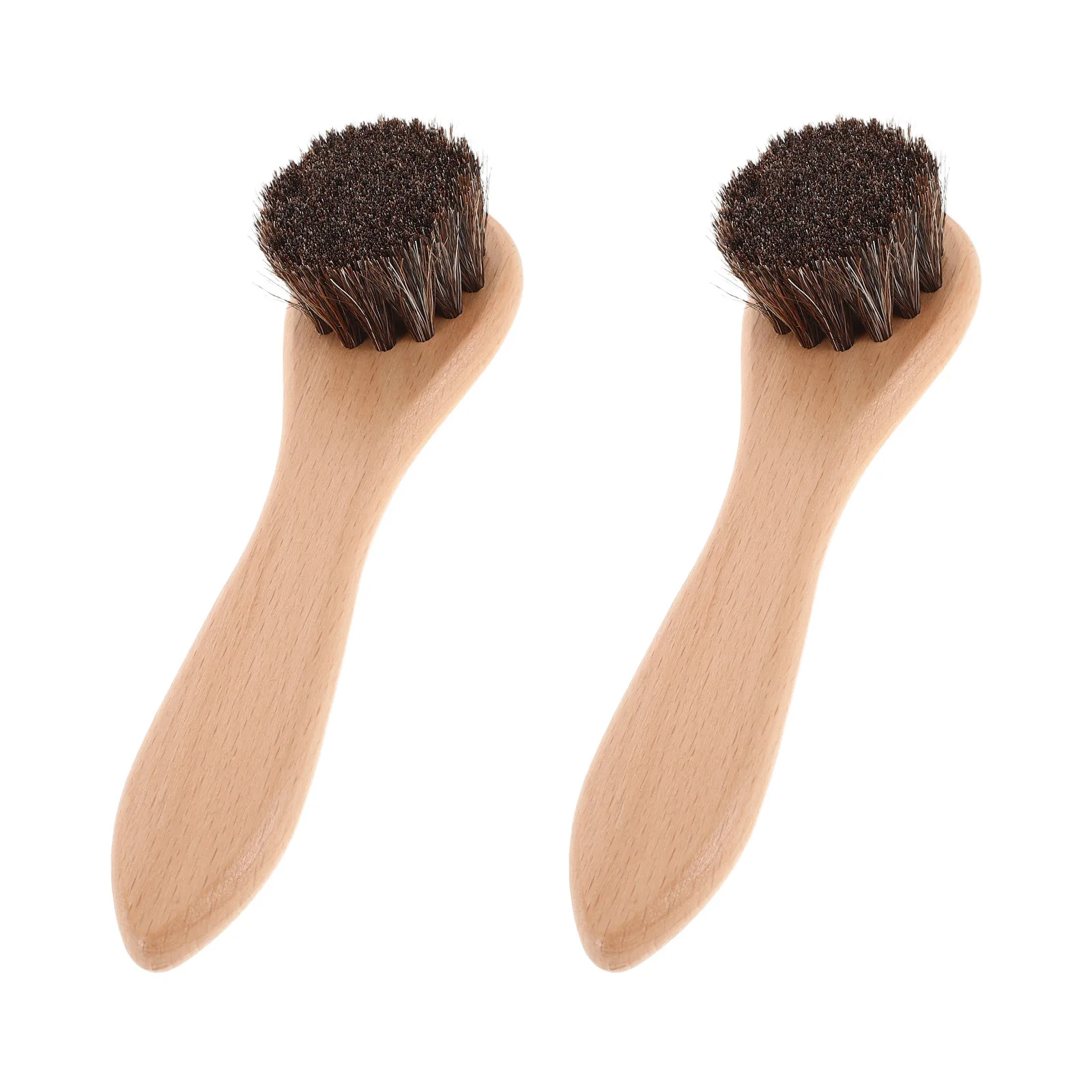 2Pcs Wooden Handle Pet Grooming Brush Soft Bristle Bath Tool for Tiny Hamster Bunny Ferret Small Animal Cleaning and Massage Use