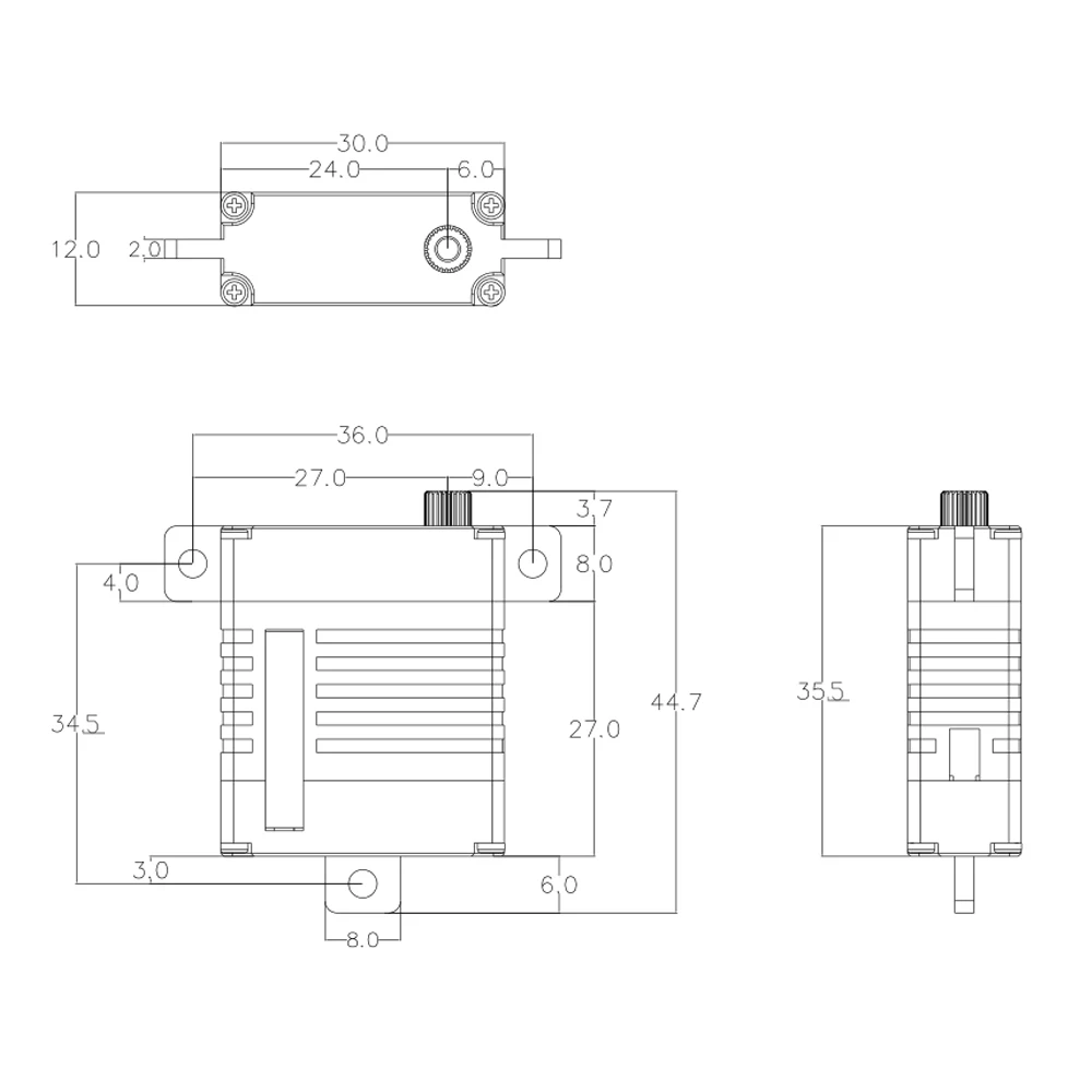 OCServo OCS-D2510 8.4 فولت 22 كجم. سم 0.10 ثانية/60 °   أجهزة مييركو الرقمية ذات عزم دوران عالي عالي، أجهزة جناح بدون قلب