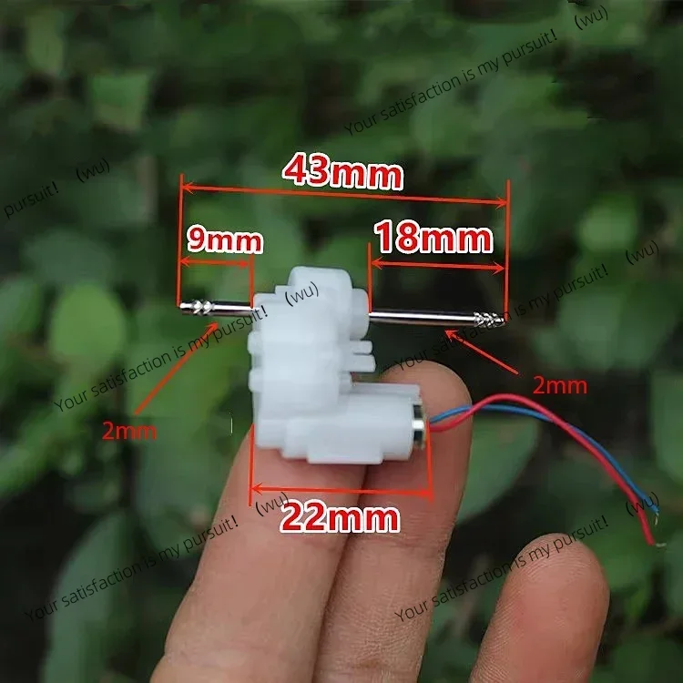 For Tiny Coreless Gear Motor DC 1.5V-5V 3V 3.7V 390RPM Dual Shaft Gearbox Reduction Motor DIY Hobby Toy Car