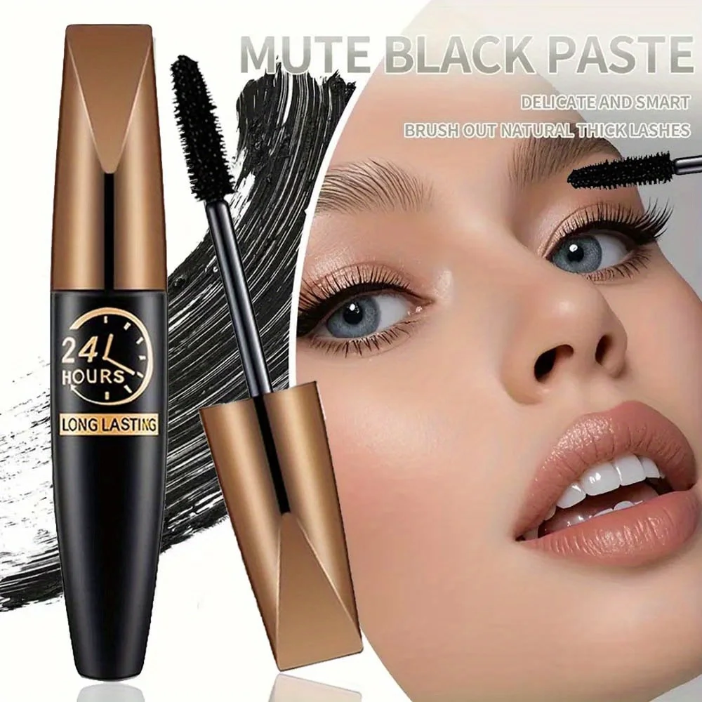 2 個/セットナチュラルラッシュケアセラム + 5D カーリングマスカラまつげカールまつげ、長持ちする防水トラベルアイメイクアップセット