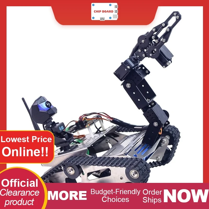 XiaoR Geek FPV Robot Tank Kit: Arduino-based smart car with HD camera for robotics learning