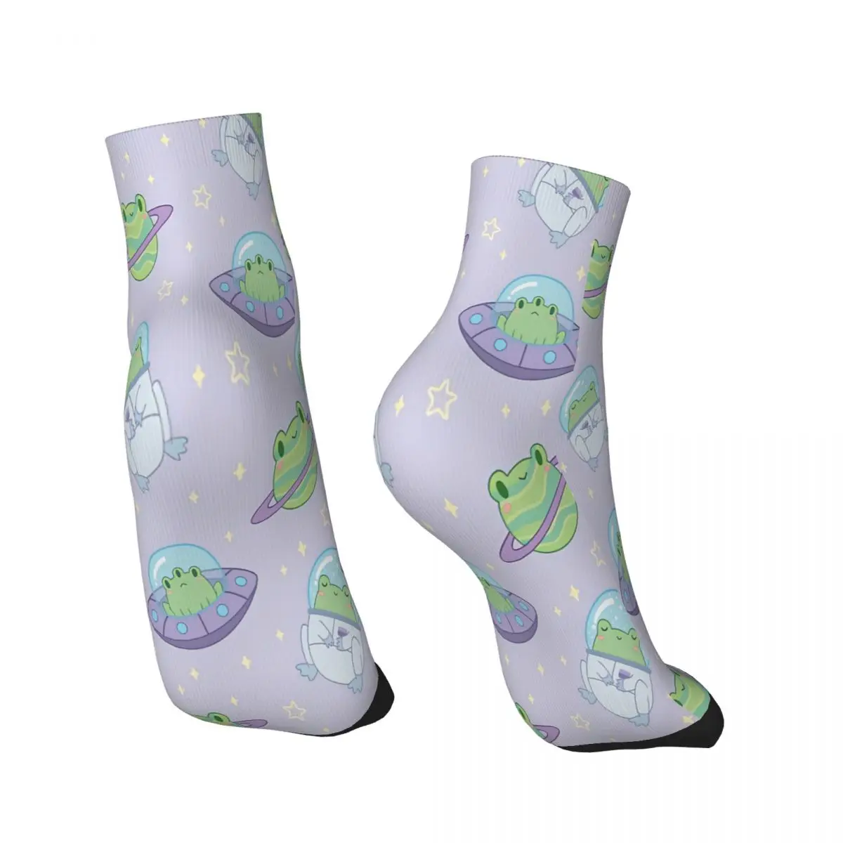 Cute Cosmic Frogs Ankle Socks Male Mens Women Winter Stockings Polyester