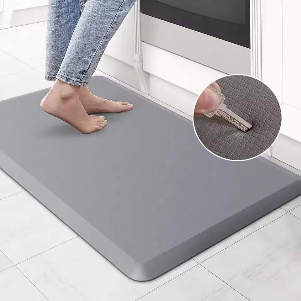 Anti-Fatigue Durable and Strong Kitchen Mat,PVC Water and Oil Resistant Easy to Clean Mat,Non-Slip Rug for Standing Desk,Office