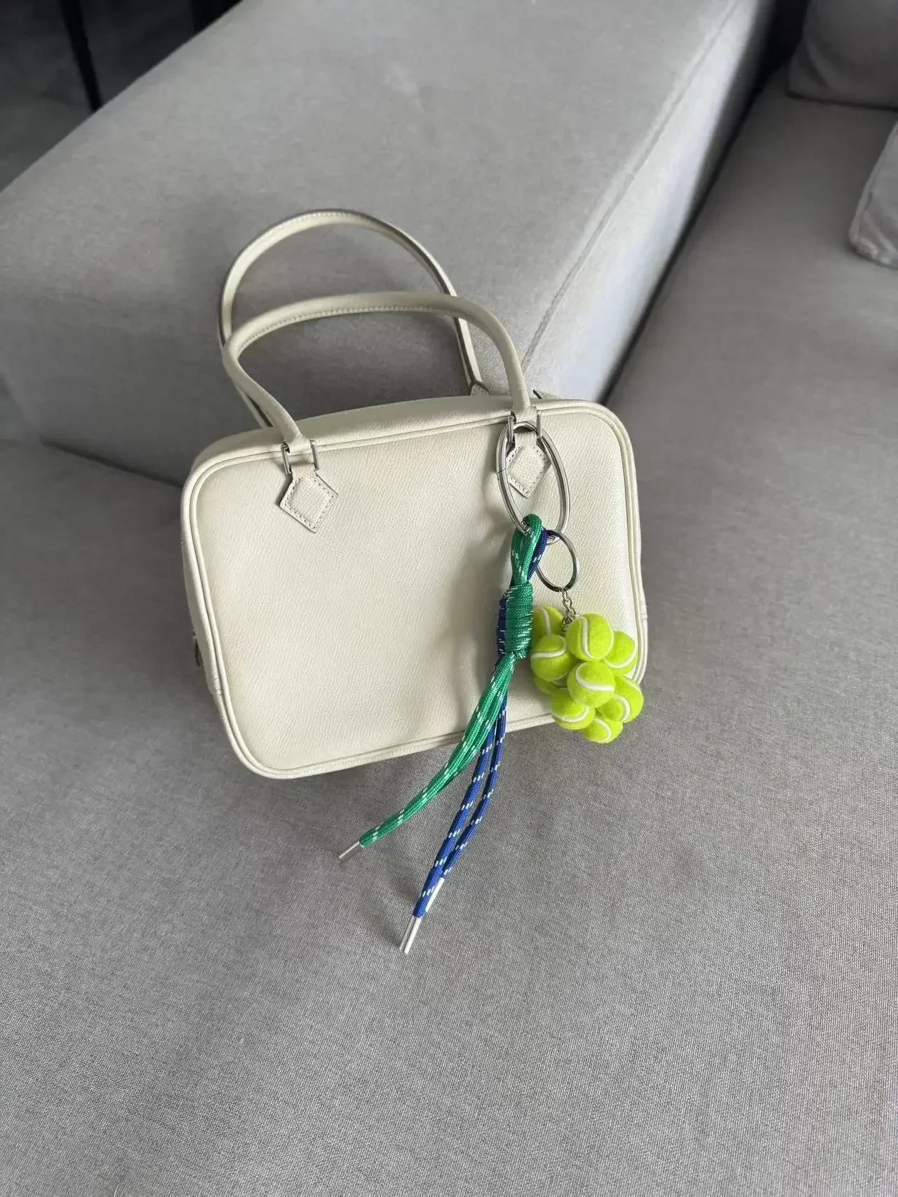 Ins Niche Personalized Baseball Car Keychain Bag Pendant Couple Woven Hanging Rope Decoration Bag Accessories