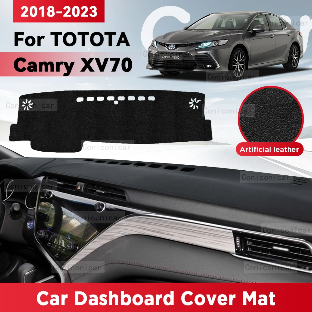 

For TOYOTA Camry XV70 2018-2023 Car Dashboard Cover Mat Sun Shade Pad Avoid Light Mat Instrument Carpet Protection Accessories