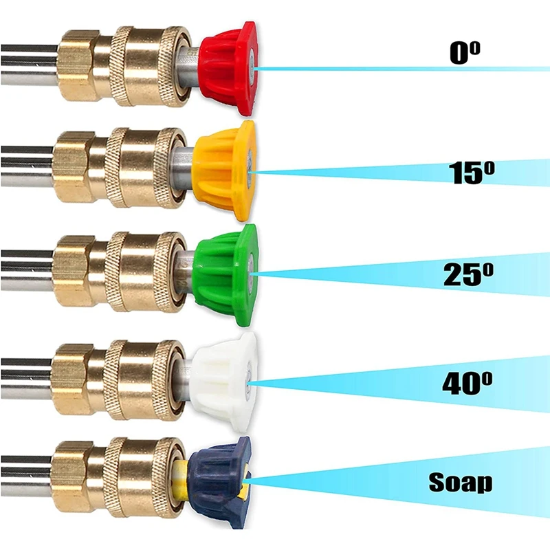 Lavadora De Pressão Pontas Do Bico De Pulverização, Suporte Do Bico, Conexão Rápida, 1/4"