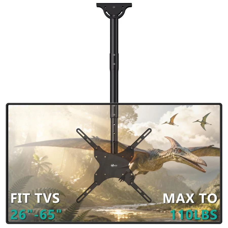 

Потолочное крепление для телевизоров 26-65 дюймов LCD LED OLED 4K, подвесной потолочный кронштейн для ТВ с регулировкой по высоте, потолочные крепления для ТВ для спортзалов