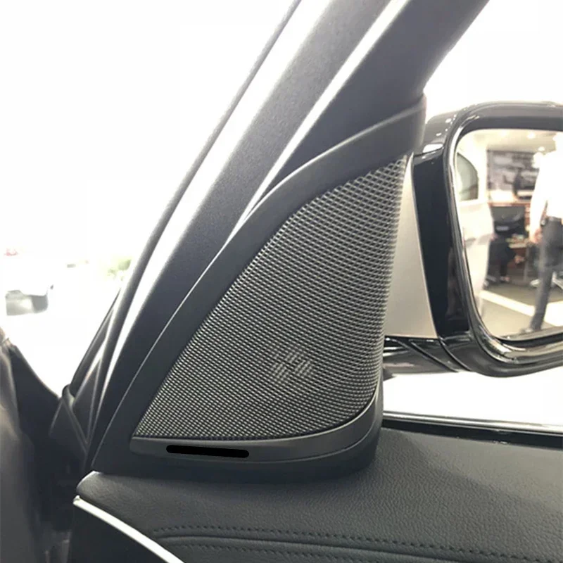 Penutup speaker Tweeter Panel pintu mobil, untuk Bmw G30 G31 5 Series Audio kepala klakson Treble pengeras suara musik penutup speaker Tweeter