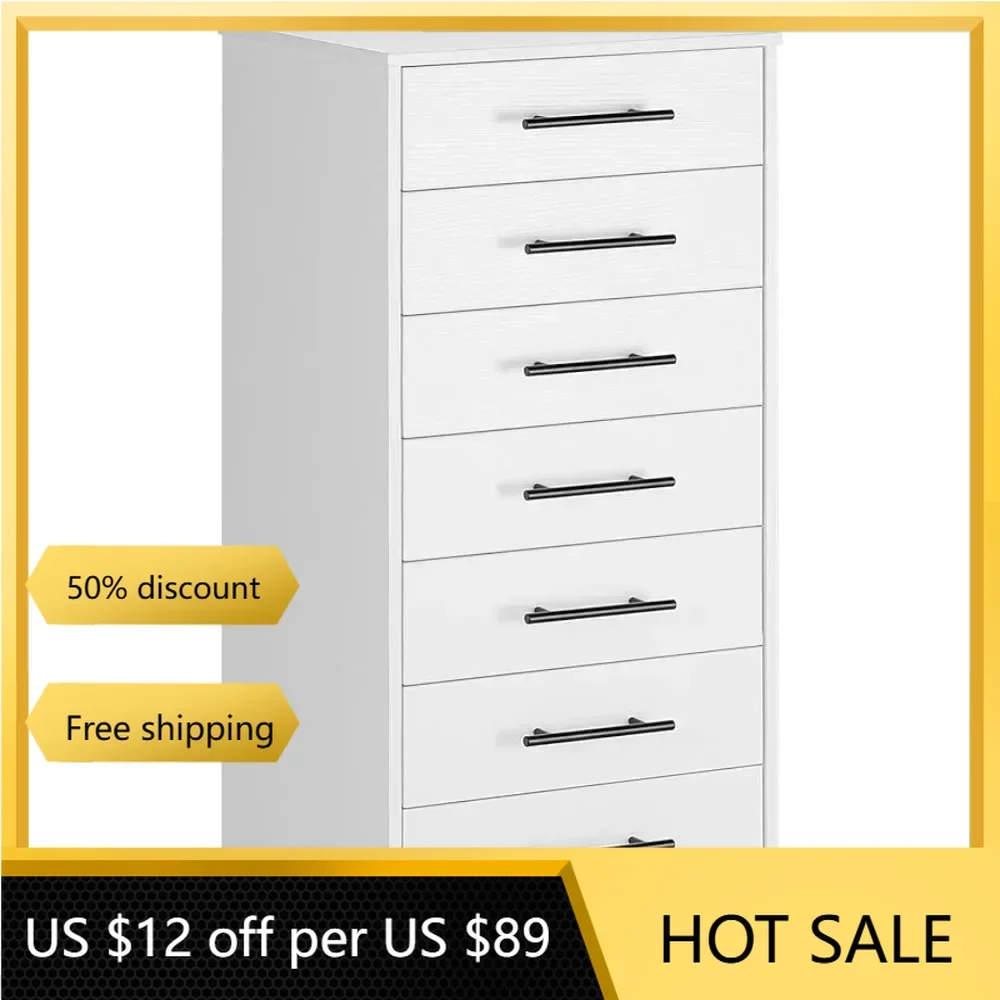 

7-Drawer Chest Chest of Drawers Study Storage Cabinet Wooden File Cabinet for Home Office Easy Assembly Freight Free Organizer