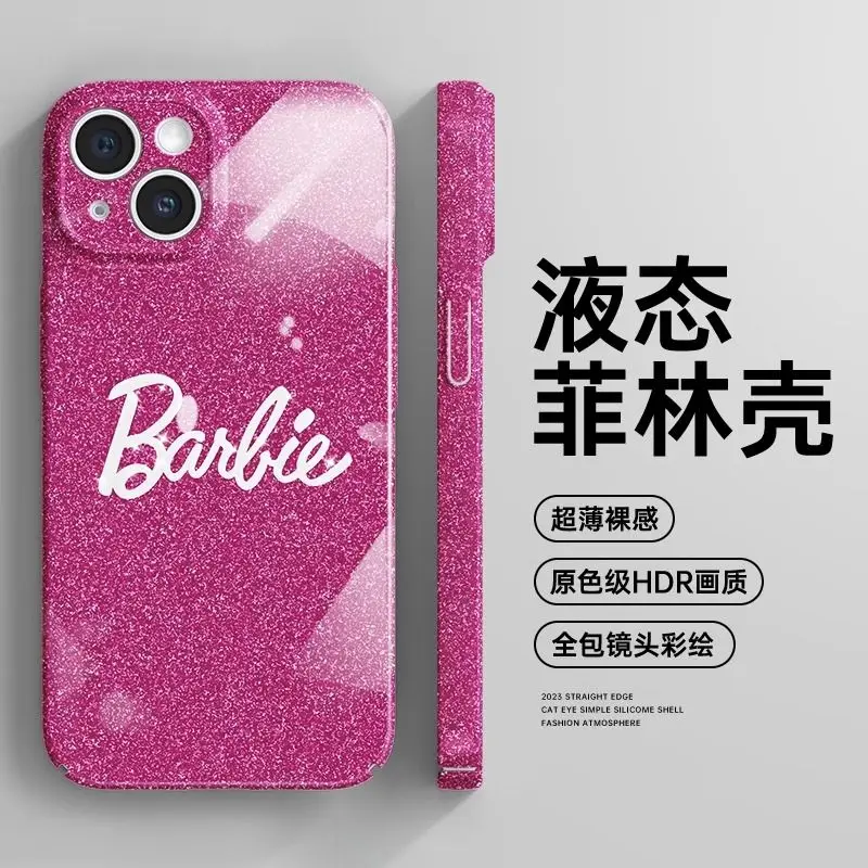 Barbie Cute Phone Case for IPhone 15 14 13 12 11 Pro Max XR XS Max Cartoon Girls Soft Shell Shock Proof Protective Cover Gift