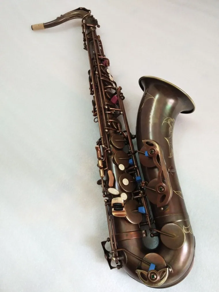 Antique copper 95% copy Mark v1 structure model Bb professional Tenor saxophone professional-grade tone SAX jazz instrument