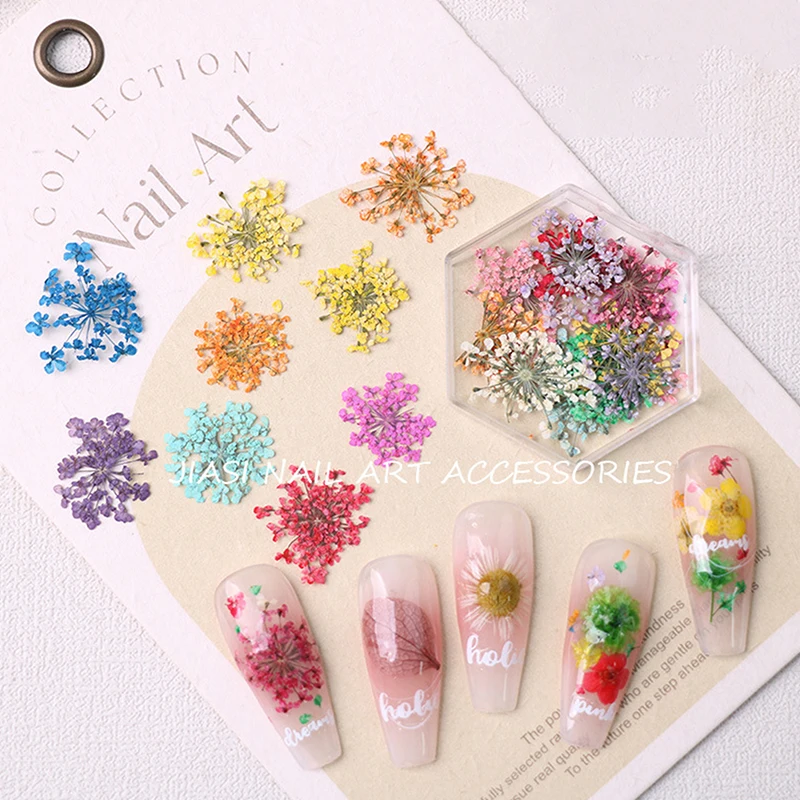 Requintado 3D Chrome Secas Flor Nail Art Decoração, encantos delicados, acessórios Beleza