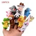 1-10 Stuks Baby Vingerpop Knuffel Cartoon Dier Familie Rollenspel Vertel Verhaal Doek Pop Educatief Speelgoed voor Kinderen Kids