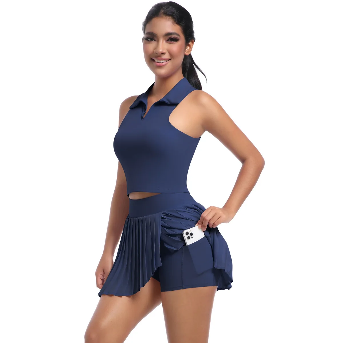 Sports Skirt Woman Tennis Suit Running Sports Yoga Fitness Suit Yoga 2 Piece Sets Womens Outfits Workout Set Tracksuit  Gym Set