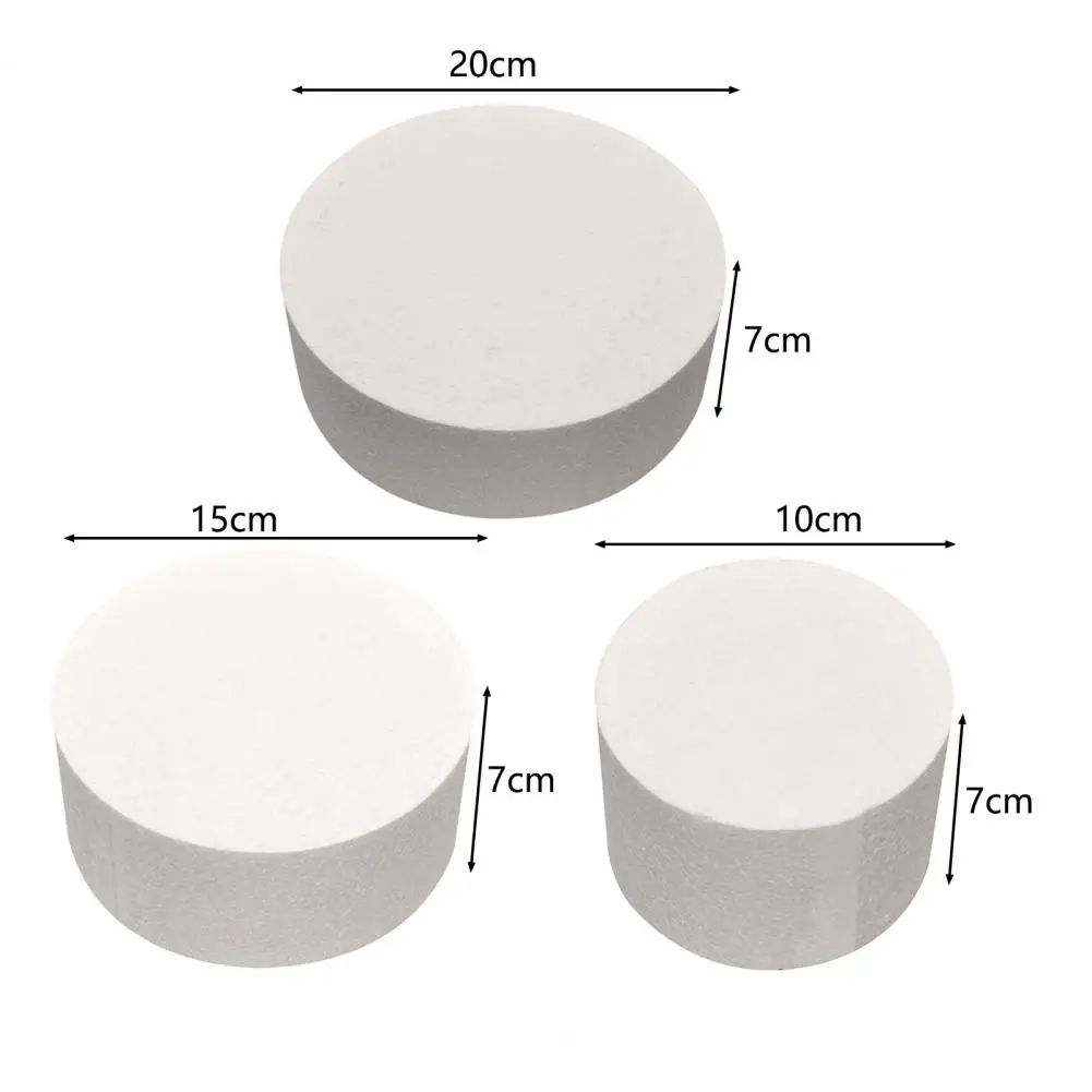 4/6/8/10/12 inch DIY Cake Embryo EPS Prosthetic Round Polystyrene Foam Cake Model Dummy sugarcraft Kitchen Accessories