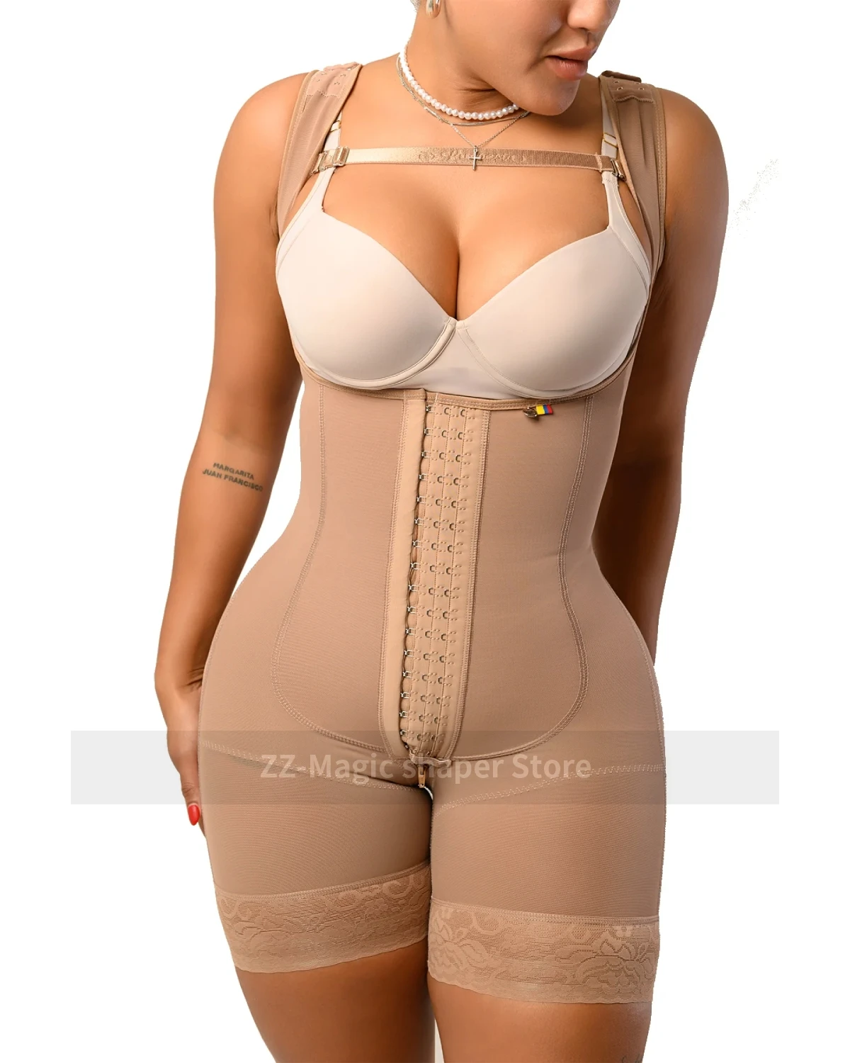 Fajas Colombiana BBL Post Op Surgery Supplies Women Shapewear With Adjustable Abdomen After Delivery Open Bust and Crotch Shaper