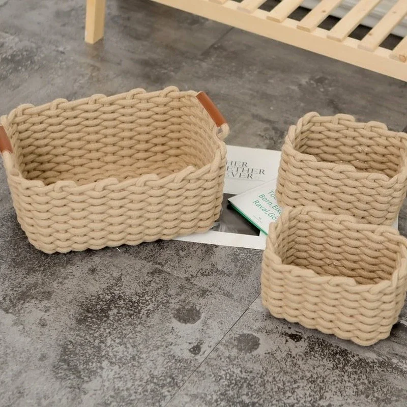 Imagem -03 - Handmade Woven Cesta de Armazenamento Cesta de Lavanderia Dobrável Vime de Palha Rattan Barriga de Erva Marinha Jardim Planta Vaso de Flores