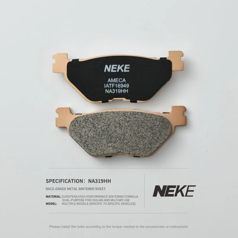 NEKE Sintered Brake Pads Compatible with YAMAHA XT1200Z / XT1200ZE / Big Devil XV 1700 / T-Max 500 / 530 / 560 / XV950 / FJR1300