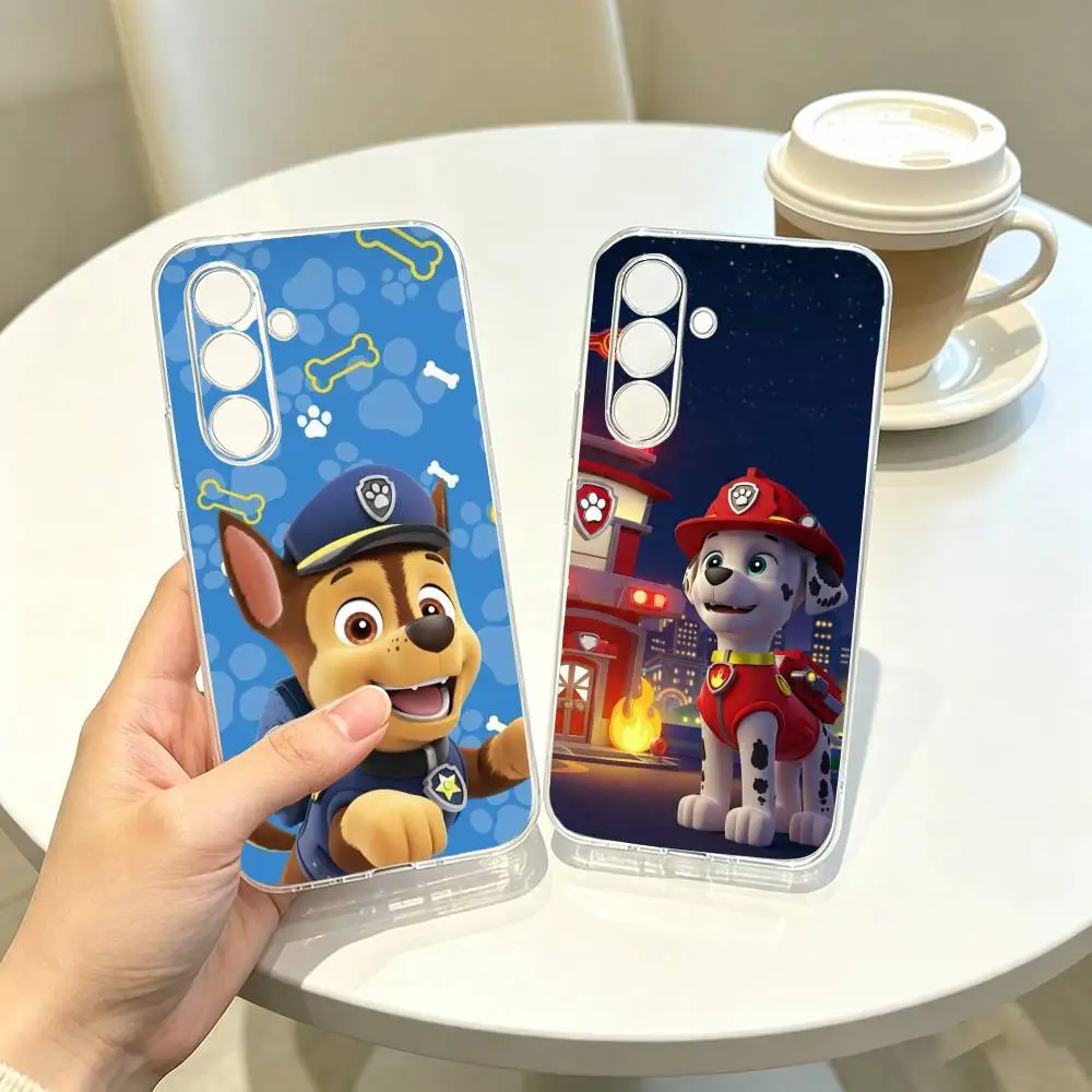 

Cartoon p-PAW Patrol Phone Case Transparent Silicone Soft For SamsungA10,12,20,21S,30,31,40,50,51,52,70,71