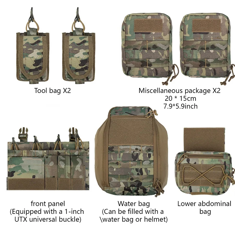 YAKEDA schnell abnehmbare Outdoor-Jagdweste, multifunktionale Trageweste mit verstellbaren Schultern und Taille, atmungsaktive Weste. – Detail 5