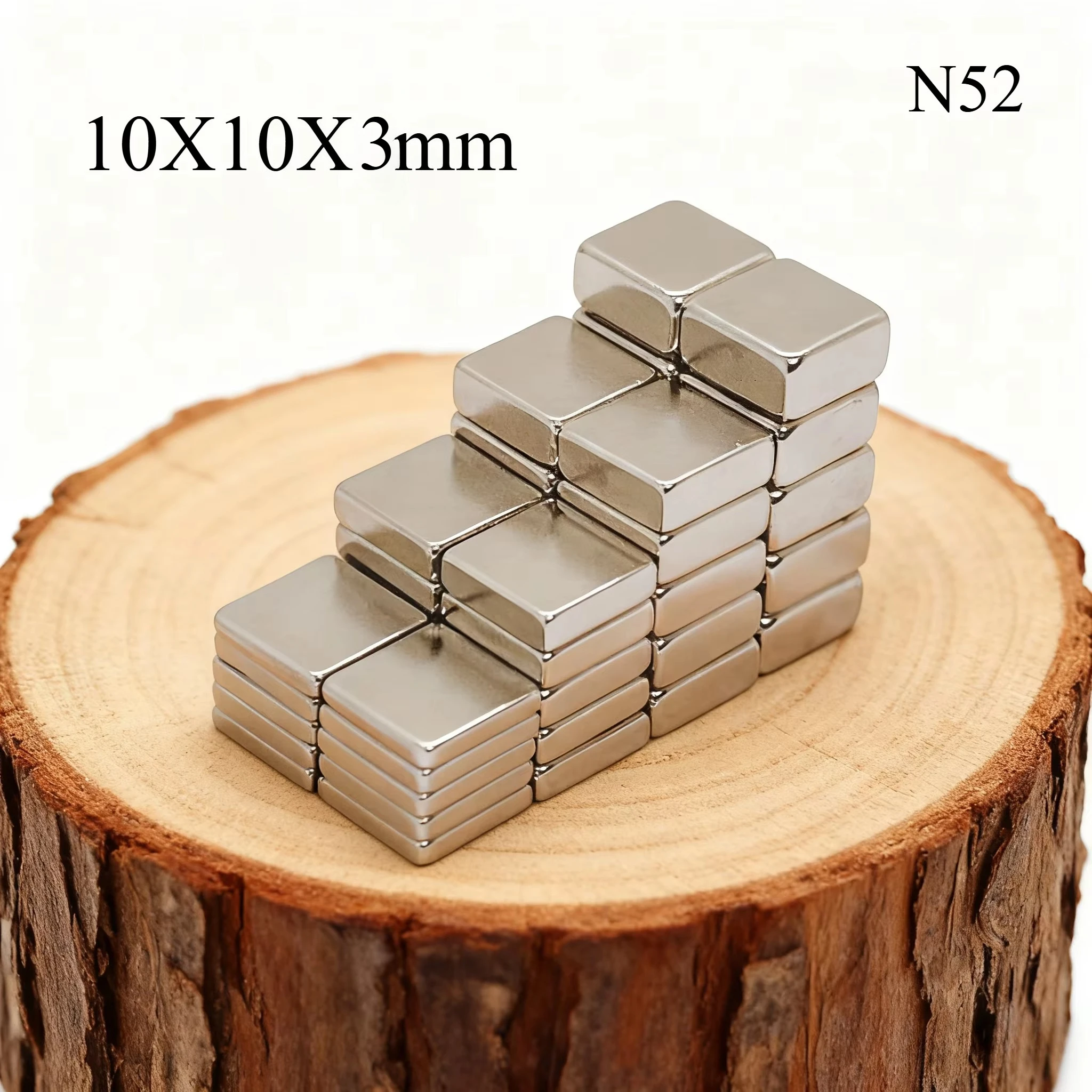 N52 10x10x3 10x10x4 neodymium strong Standard Scooter Motor Aimant Search Generator factory Customised Diy Fridge Science