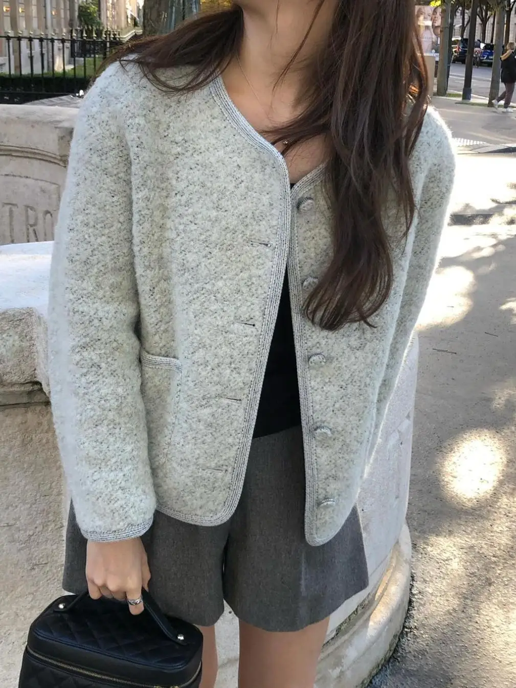 

Унций Dongda Gate, весеннее шерстяное пальто на одной пуговице, 25-летие, женская верхняя одежда, Jaet, свободный крой