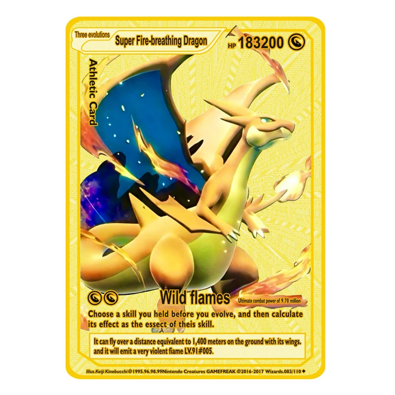 2026 Neue Pokemon Metallkarte 10000 Punkte Arceus Glurak Superkarte Golden Englisch Mewtu Vmax GX EX Weihnachtsgeschenke