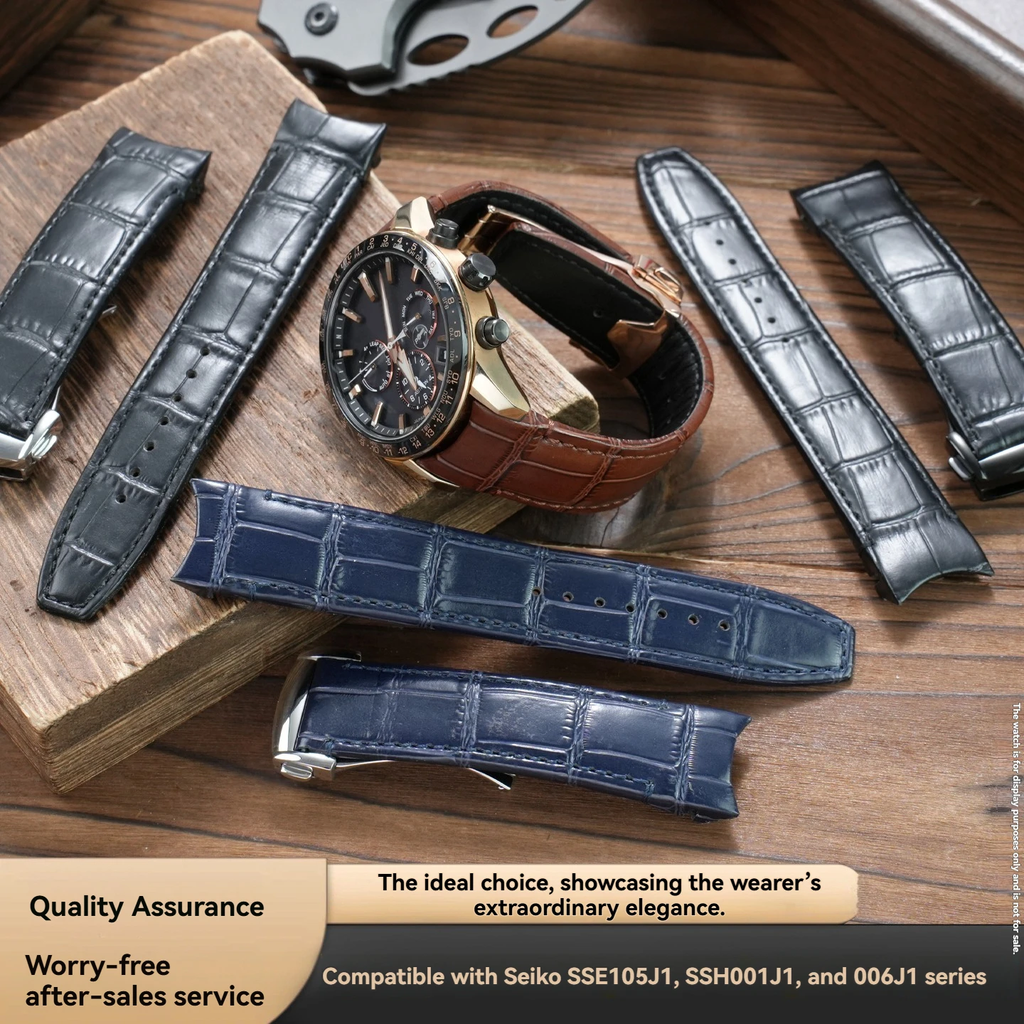 For Seiko ASTRON Starry Sky Series: Curved-End Genuine Leather Strap SSE105J1, SSH001J1, SSH006J1—Men's Business Watch Strap, 21