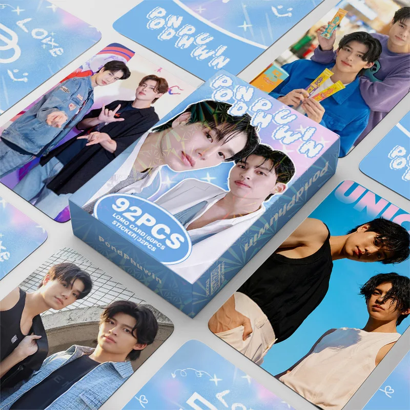 

92PCS POND PHUWIN Thai Star Photo Cards - Pond & Phuwin LOMO Collectible Trading Cards for Fans