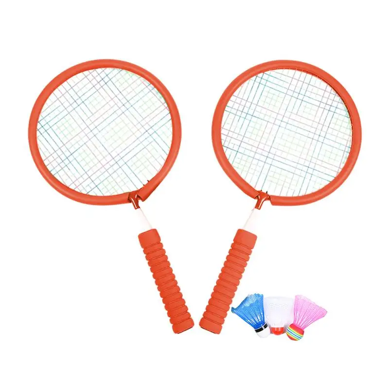 Junior Badminton Racket Beach Lawn Yard Badminton Set Lightweight Racquet Beach Play Game Toys Set Including 3X Badminton For