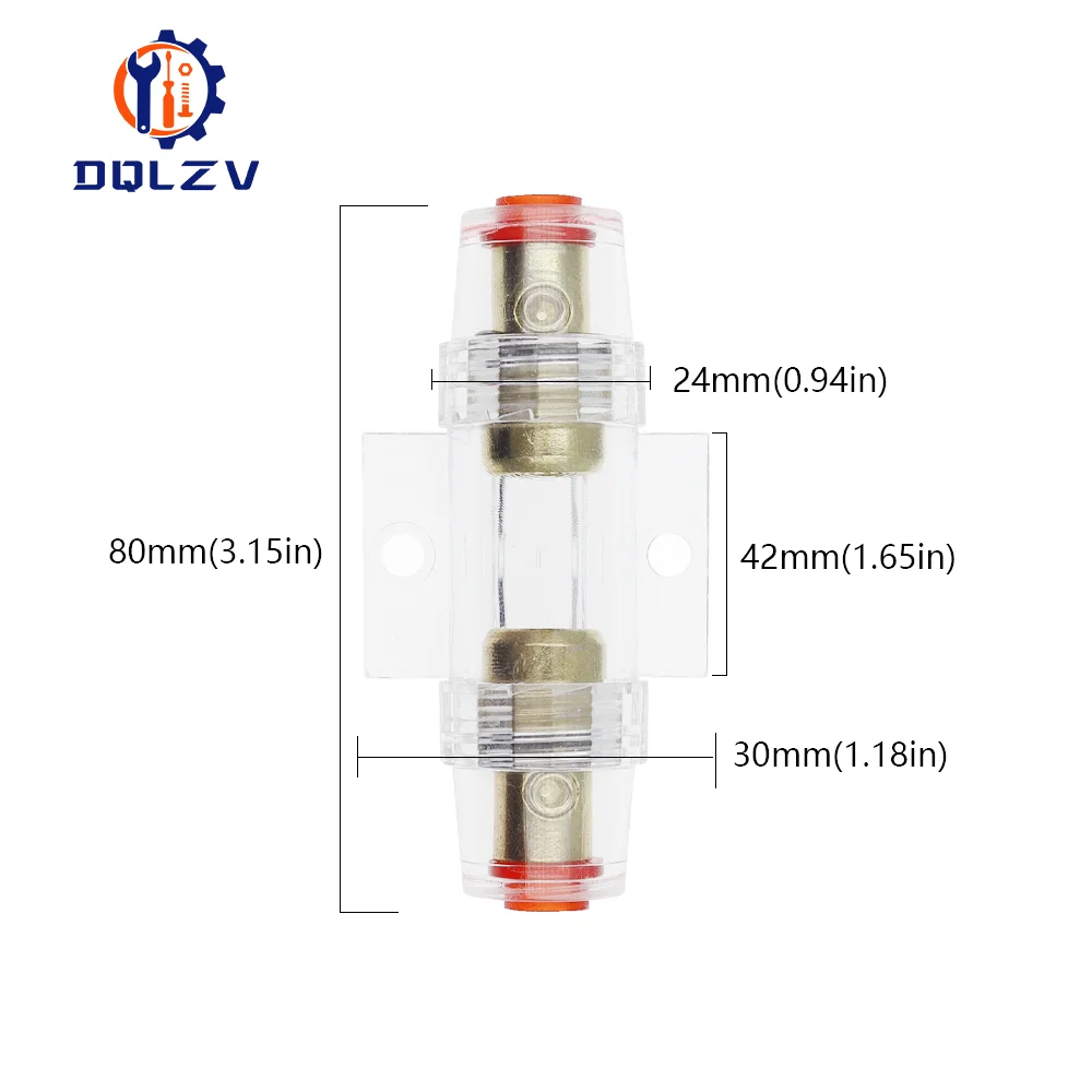 1 zestaw blok uchwytu bezpiecznika dla samochód Subwoofer Audio w linii wzmacniacz AMP kabel Gauge pozłacane