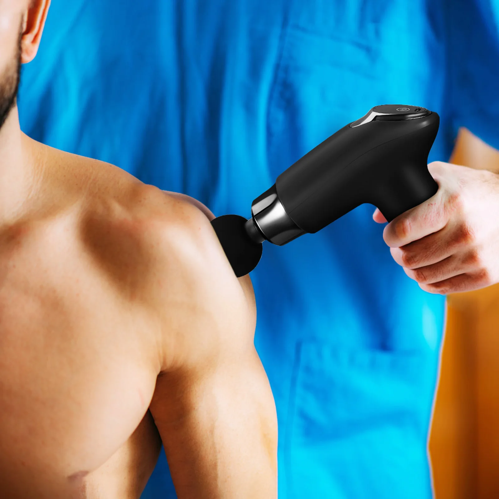 

Портативный интеллектуальный электрический фасциальный пистолет, многоскоростной массажер для глубоких тканей, тихая работа для офиса, дома, спортсмены