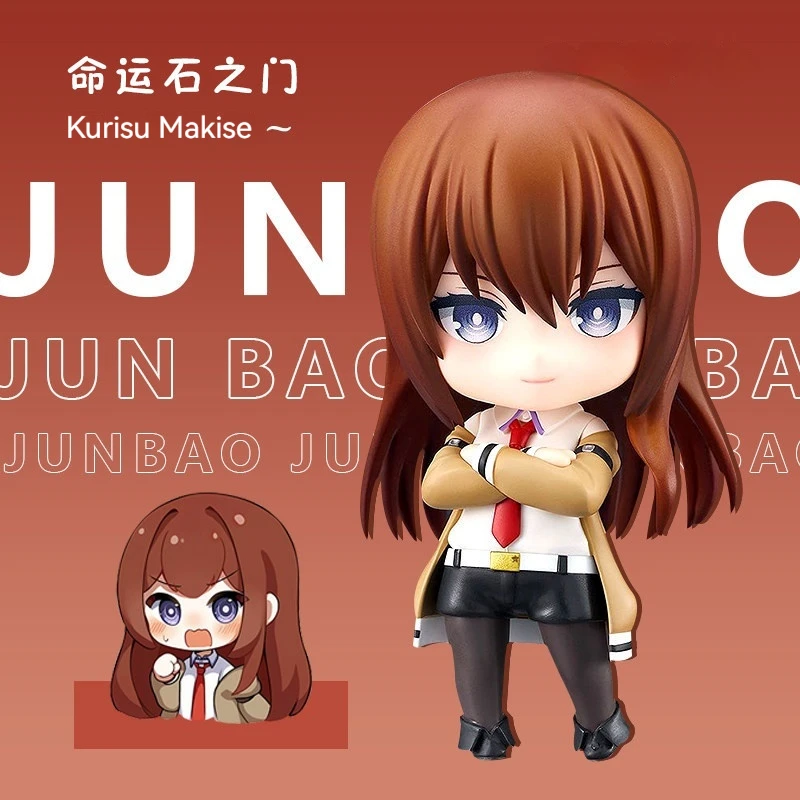 Figura de acción de anime 2521 de 10 cm, Steins Gate Kurisu Makise, muñeca Nendoroid, versión Q Kawaii, modelo coleccionable articulado, kit de regalo
