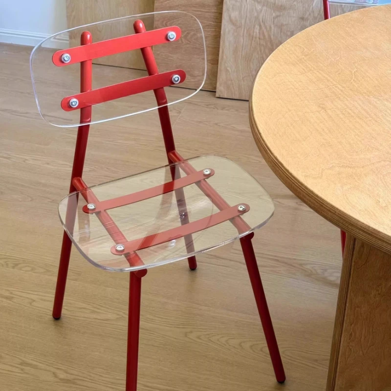 

Dining chair household back chair acrylic transparent bar stool chair milk tea shop designer