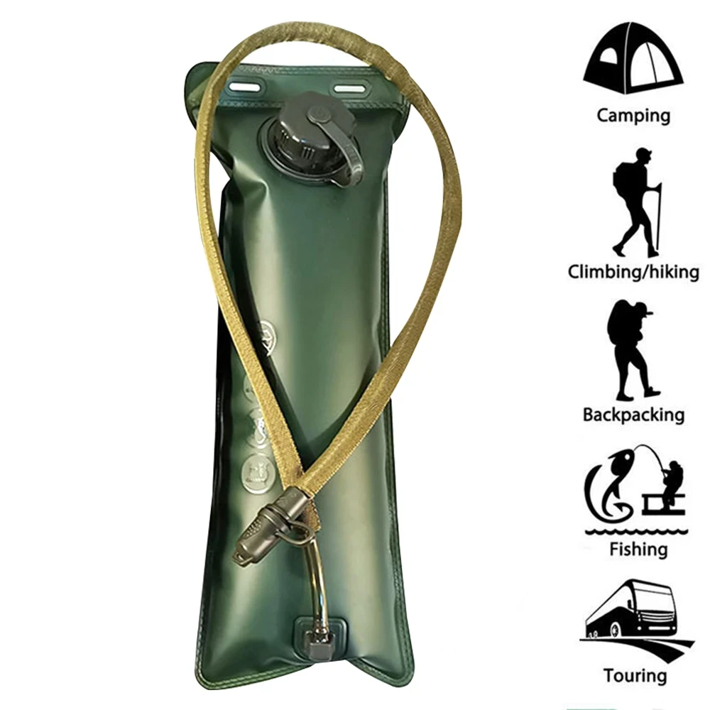 Mochila plegable para acampar al aire libre, chaleco para correr, vejiga de agua, depósito de agua, paquete de hidratación, bolsa de almacenamiento sin BPA, 2L/2,5l/3L