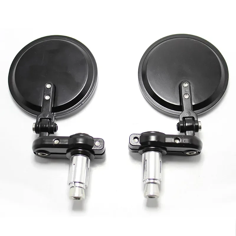 2PCS Universal Rearview Mirror Motorcycle Bike Modified Folding Motorcycle Rearview Mirror Black Handlebar Rearview Mirror