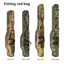 Bolsa de pesca marítima dobrável de 2 camadas, 1.3m/1.5m, bolsa de vara de pesca de ombro duplo, kit de ferramentas de armazenamento ao ar livre para pesca