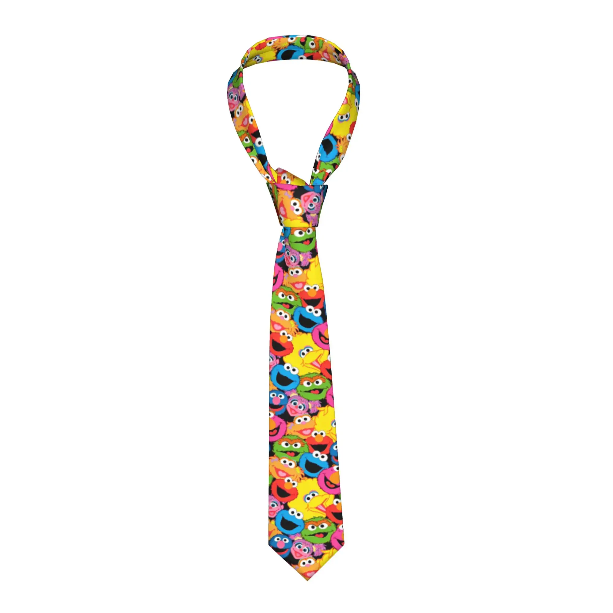 Sesames Streets Cartoon Comedy Necktie 8 cm Neck Ties for Men Casual Wide Accessories Gravatas Wedding Accessories Gift
